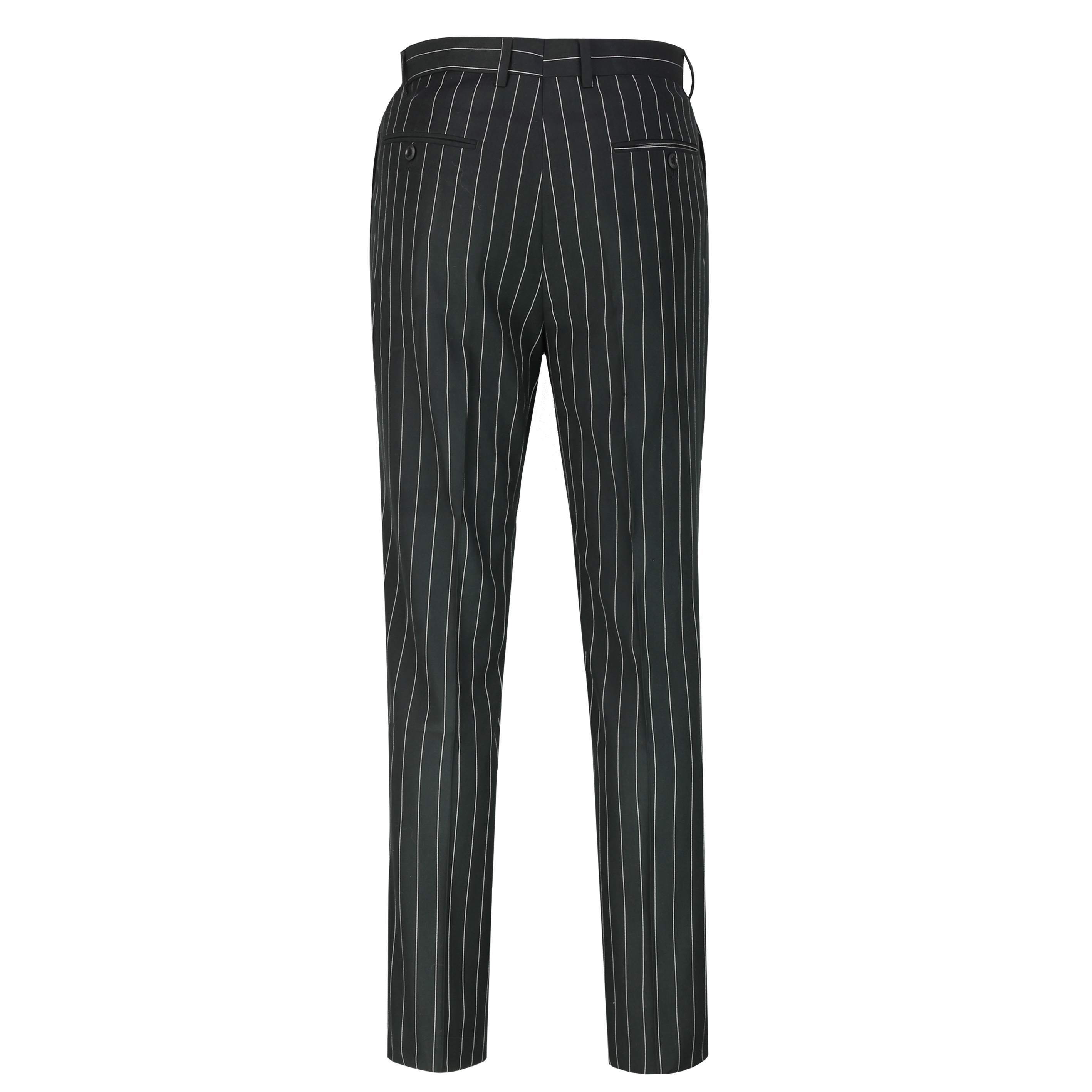 black pinstripe trousers men